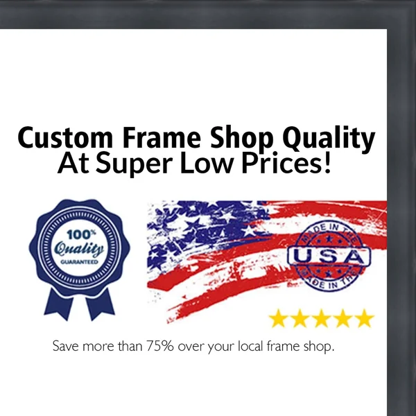 CustomPictureFrames 14x24 - 14 x 24 2 inch Deep Shadow Box Custom Size Solid Wood Frame with UV Framer&s Acrylic & Foam Boar