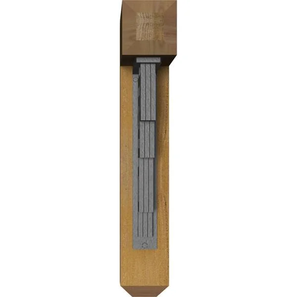 Ekena Millwork 4x22W x 20x22D x 23x22H Eris Craftsman Ironcrest Rough Sawn BRACKET, Western Red Cedar (2x22W x 12x22D x 15x22H I