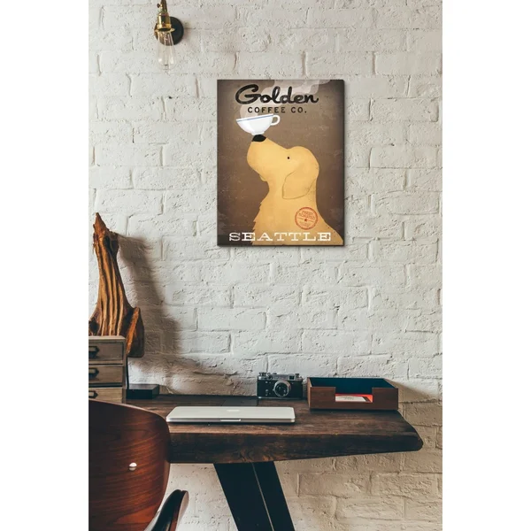 Epic Graffiti 'Golden Coffee Co' by Ryan Fowler, Giclee Canvas Wall Art - 12 x 16