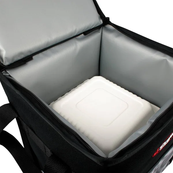 Sterno 70518 Black Extra-Large Delivery Insulated Food Carrier - 11 1/2x22 x 11 1/2x22 x 18x22 - Holds (6) 6x22 x 6x22 x 3x22 San