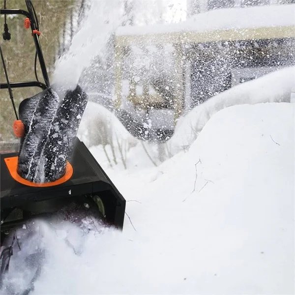 120V 60Hz Power Snow Blower 12 Amp Electric Snow Thrower Metal Black, 7.18" x 14.17" x 7.13"