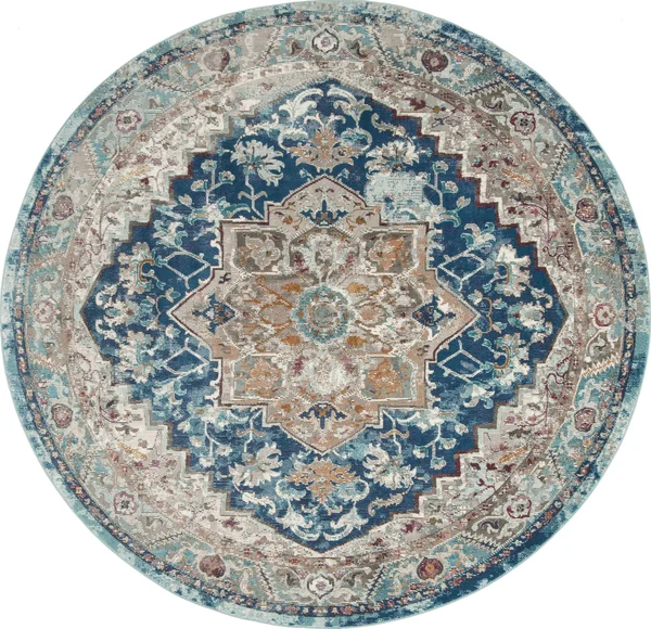 Safavieh Aria ARA119B 5&1x22 x 7&6x22 Blue, Beige Area Rug