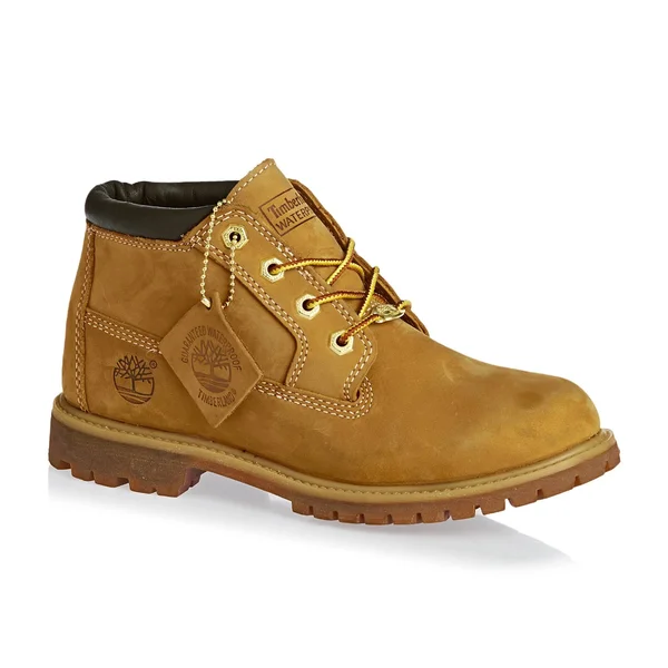 Timberland Nellie Waterproof Chukka Yellow - Womens Sneakers, Size US 6.5 - Color Wheat Nubuck with Black Collar