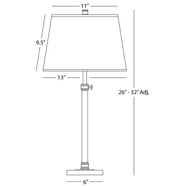 Robert Abbey 1841X Bruno Table Lamp
