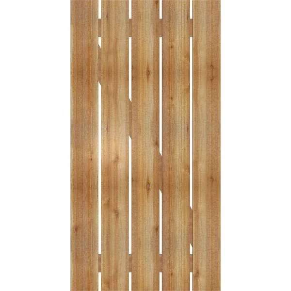 28 7/8x22W x 56x22H TimberCraft Five 5 3/8x22 Boards Spaced Board-n-Batten Shutters w/Z-Bar, Rough Sawn Western Red Cedar (Per P