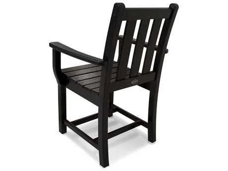 POLYWOOD Green Traditional Garden Dining Arm Chair, 17" x 17" x 16.5"