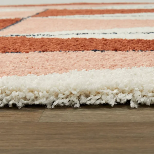 BALTA Levine Burnt Orange 8 ft. x 10 ft. Geometric Shag Area Rug