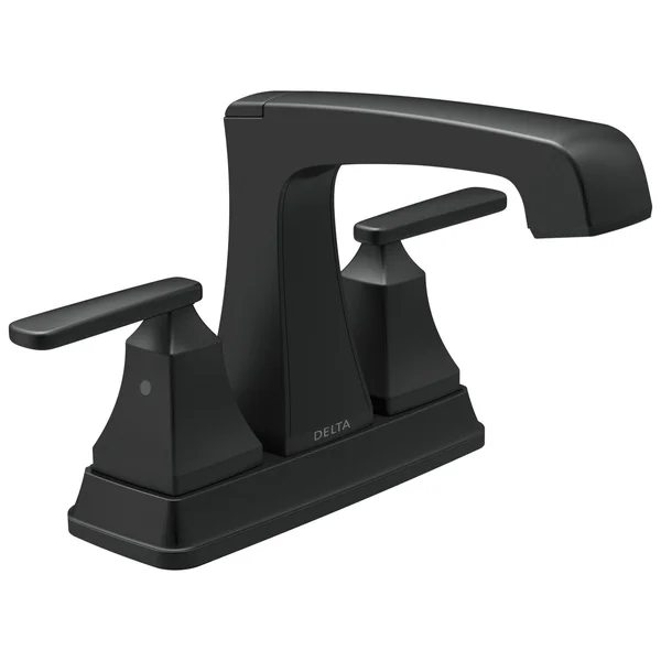 Delta 2564-BLMPU-DST Ashlyn Two Handle Centerset Lavatory Faucet - Metal Pop-Up in Matte Black