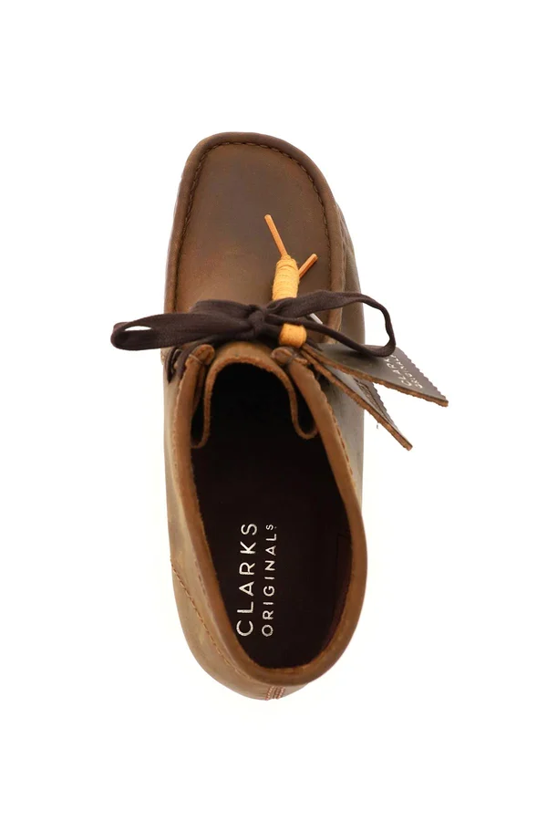 Clarks Wallabee Leather Lace-Up Boots 26155513 Beeswax - 10.5
