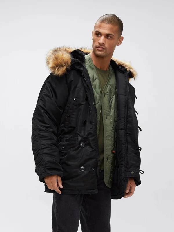 Alpha Industries Men's Black N-3B Parka