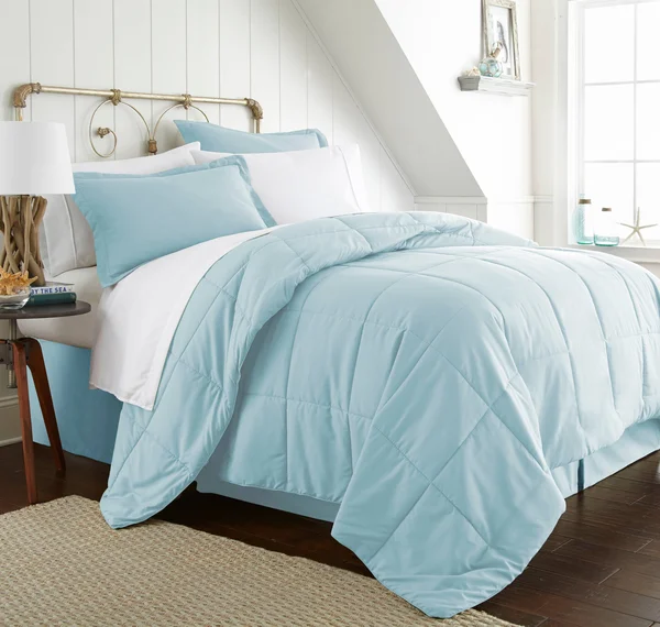 Microfiber California King 8-Piece Bed in A Bag - Aqua by Ashley HomeStore
