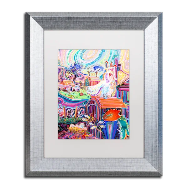 Trademark Fine Art ALI5659-S1620MF Poppycock by Josh Byer - White Matte, Silver Frame 16x20-Inch