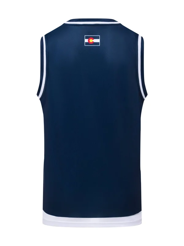 Colorado Avalanche Alternate Hockey Tank M - Navy Blue, Polyester