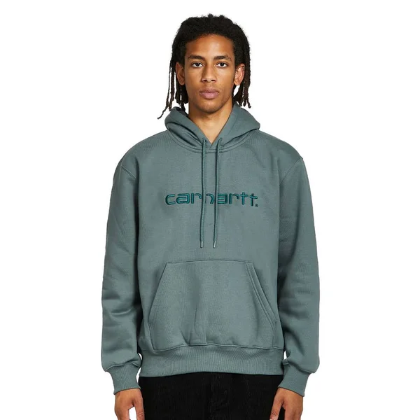 Carhartt WIP Hooded Carhartt Sweat - Eucalyptus, Frasier - L - Men