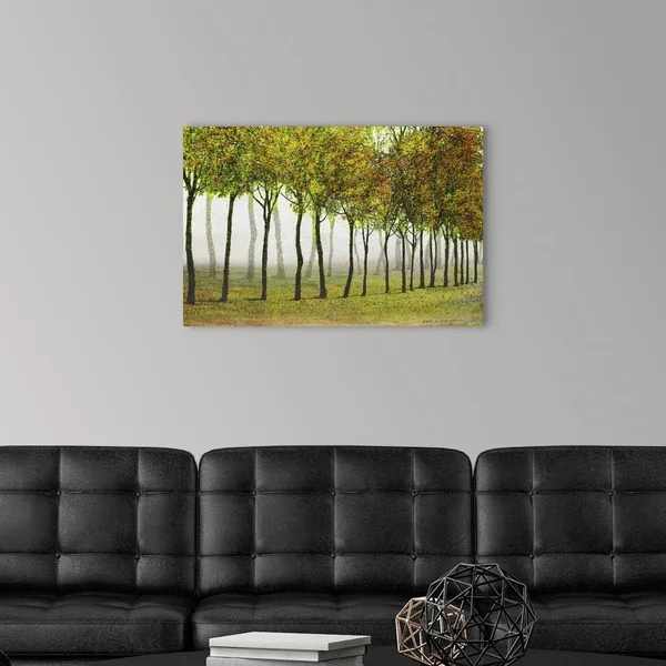 Row Of Trees Green, Large Solid-Faced Canvas Wall Art Print, Great Big Canvas