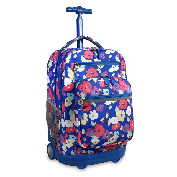 J World 20x22 Sundance Laptop Rolling Backpack - Petals
