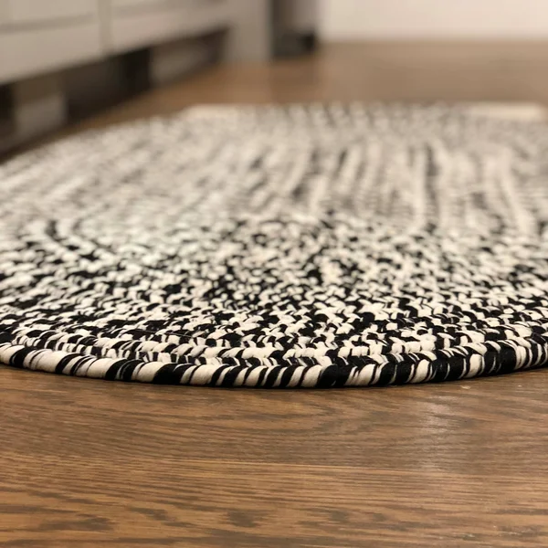 Colonial Mills 2& x 9& Denim Blue and Gray All Purpose Handcrafted Reversible Oval Outdoor Area Throw Rug Runner