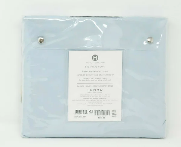Hotel Collection 825 Thread Count Queen Flat Sheet Mist Supima Cotton