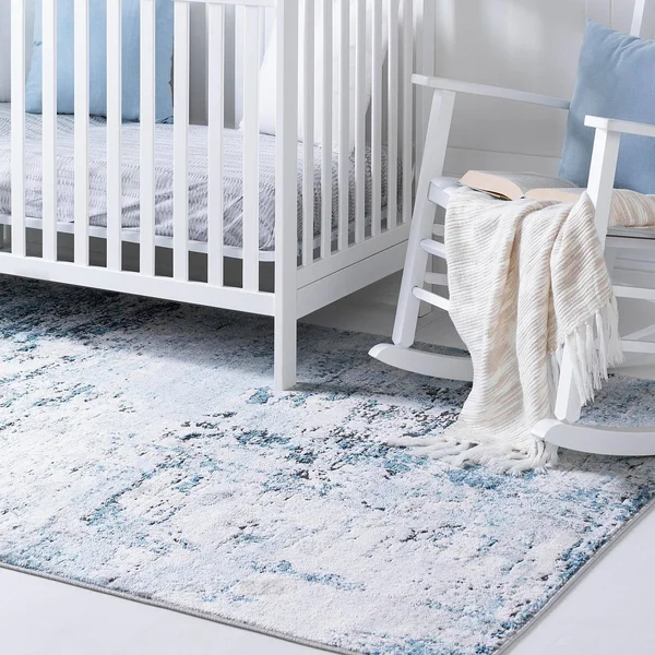 Leipzig Blue 4x6 Area Rug