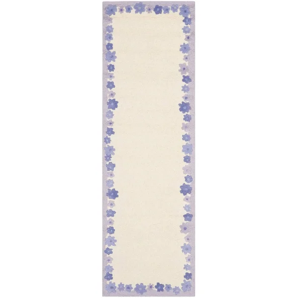Safavieh Kids Ivory/Lavender 2 ft. x 7 ft. Runner Rug