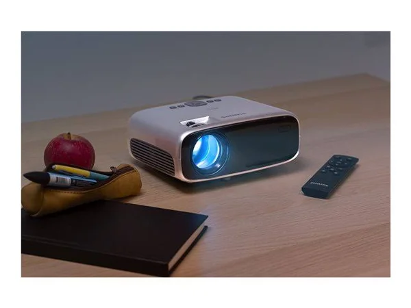 Philips - NeoPix Easy+ LCD Mini Projector - Black/Silver
