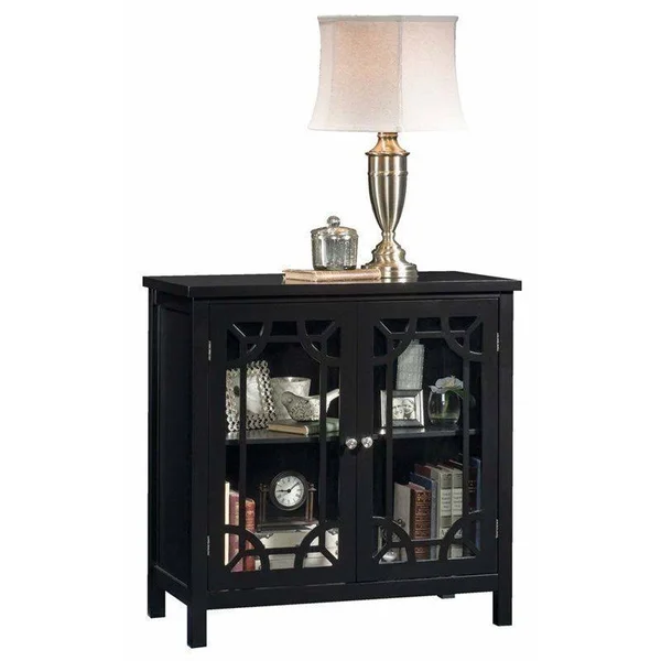 Sauder Palladia Accent Curio Cabinet - Black