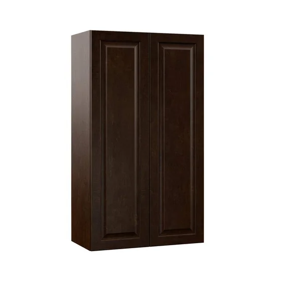 Hampton Bay Designer Series Gretna Assembled 24x42x12 in. Wall Kitchen Cabinet in Espresso - Brown