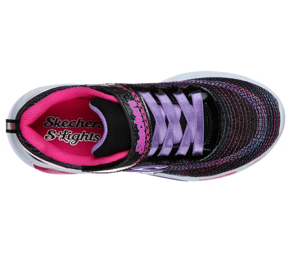 Skechers S Lights: Shimmer Beams - Sparkle Glitz Black/Multi 2.5