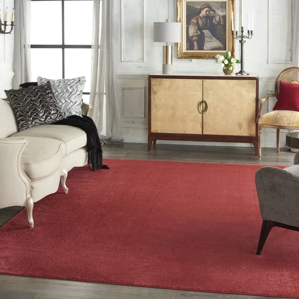 Nourison NRE01 Essentials 8 ft. x 10 ft. Area Rug in Brick Red