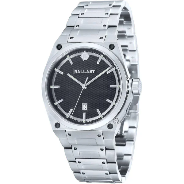 Ballast Valiant Men's Quartz Watch; Black Dial; 41 mm Stainless Steel Bracelet BL-5102-11