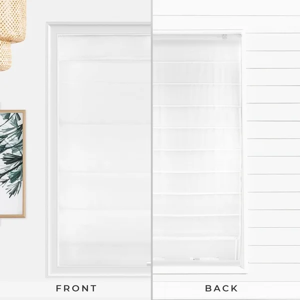Chicology RMBS3364 Cordless Roman Shades & Soft Fabric Window Blind Belgian Snow - 33 x 64 in.
