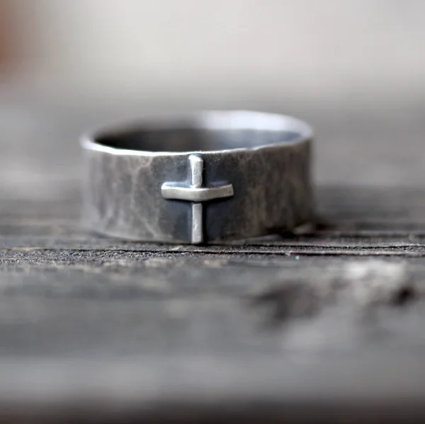 Cross Ring, Sterling Silver Ring, Christian Ring, Baptism Gift, Confirmation Gift, Unisex Ring, Gift for Him, Gift for He