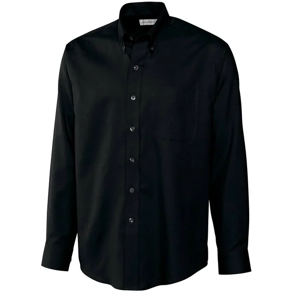 Cutter & Buck Men's Epic Easy Care Nailshead Long Sleeve Mcw Black