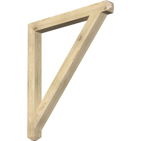Ekena Millwork 4x22W x 42x22D x 48x22H Traditional Craftsman Rough Sawn BRACKET, Douglas Fir