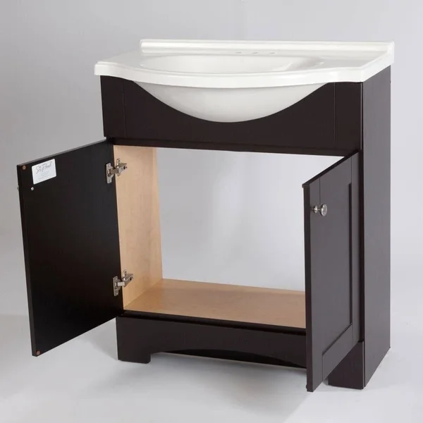 Del Mar 31 in. W x 36 in. H x 19 in. D Bathroom Vanity in Espresso with Cultured