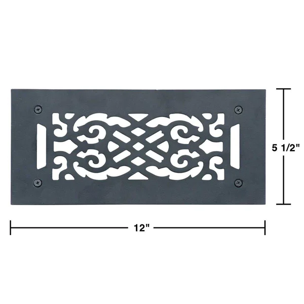 Renovators Supply 8 Heat Air Grille Cast Victorian Overall 5 1/2 x 12