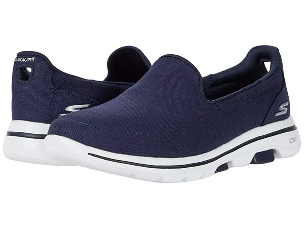 Skechers Women's GOwalk 5 - Fruitful Athletic Shoes, Navy 7.0