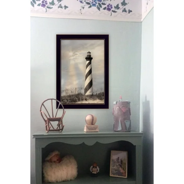 Trendy Decor 4U 20 in. Cape Hatteras Lighthouse by Lori Deiter Black Framed Art