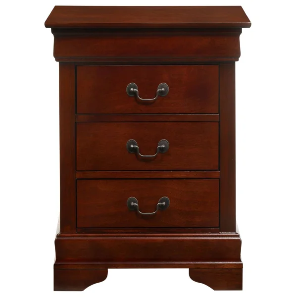 Glory Furniture Louis Phillipe G3150-3N 3 Drawer Nightstand, Black