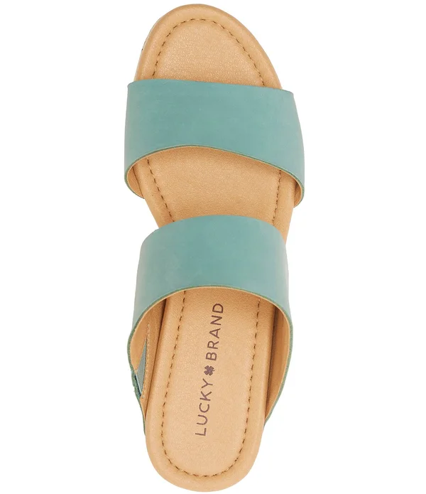 Women's Lucky Brand Wyntor Wedge Slide - Size: 7.5, White