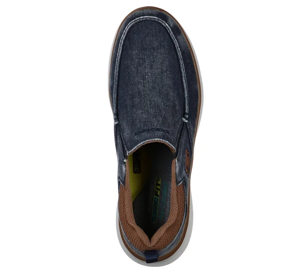 Skechers Men's Delson 2.0 - Larwin Sneakers, Navy, 7.5