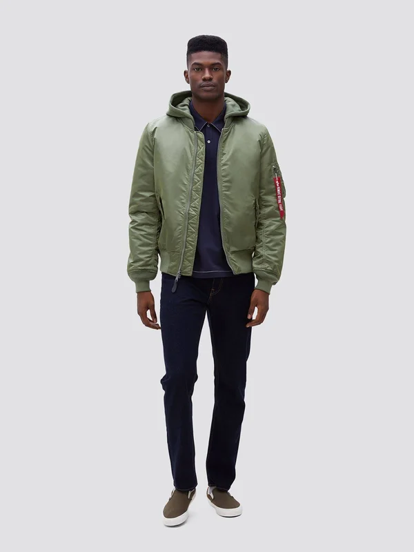 MA-1 Natus Bomber Jacket, Black/New Silver Lining, Xs, Alpha Industries