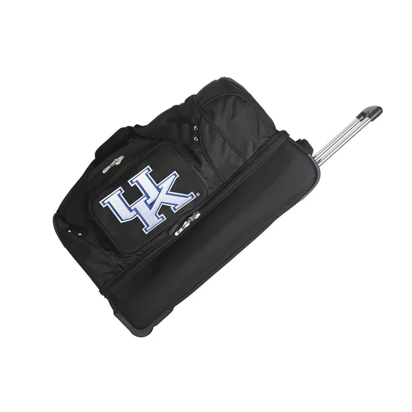 Denco Kentucky Black Nylon 27-inch Rolling Drop Bottom Duffel Bag