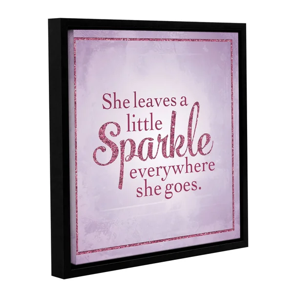 ArtWall Aubree Perrenoud's 'Sparkle 1' Gallery Wrapped Floater-framed Canvas, 18x18