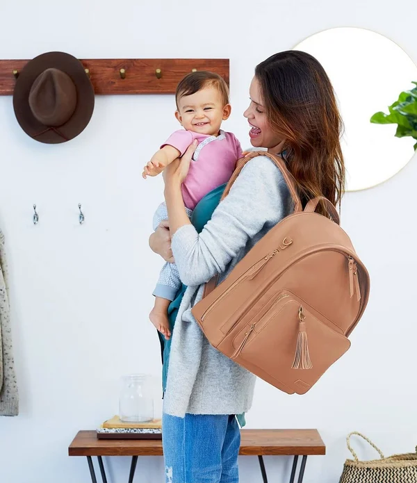 Skip Hop Greenwich Simply Chic Diaper Backpack - Caramel