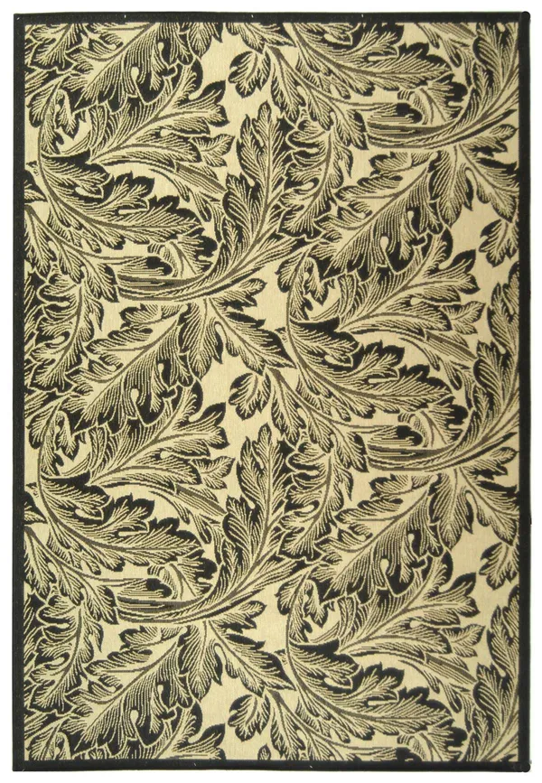 Safavieh Courtyard CY2996-3901 5&3x22 x 7&7x22 Sand, Black Area Rug
