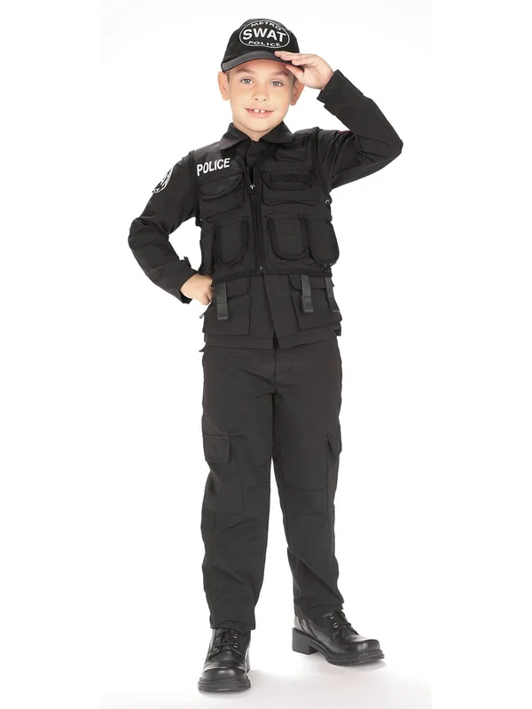 Kids S.W.A.T. Police Costume Large