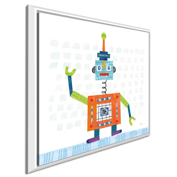 Picture Perfect International Melissa Averinos Robot Party III on Squares Giclee Stretched Canvas Wall Art