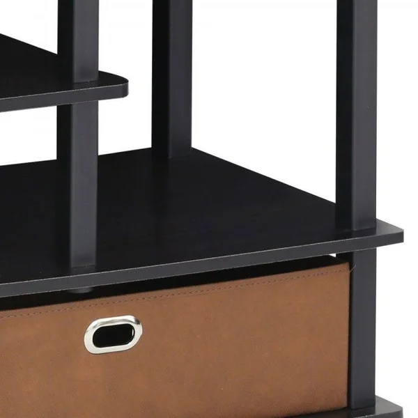 Furinno JAYA Large TV Stand for up to 50x22 TV with Storage Bin