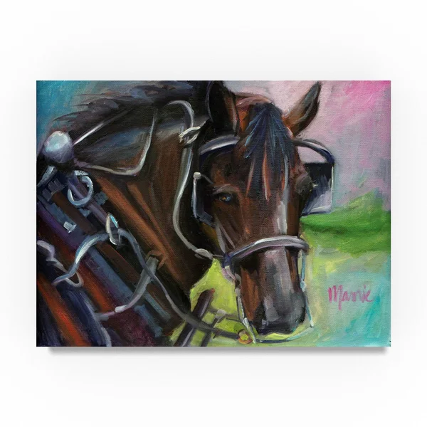 Trademark Art Marnie Bourque 'Charleston Working Horse' Canvas Art